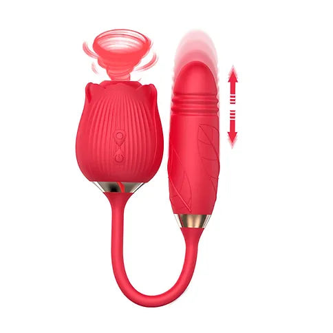 Rose Clitoral Sucking Vibrator Dildo Suction